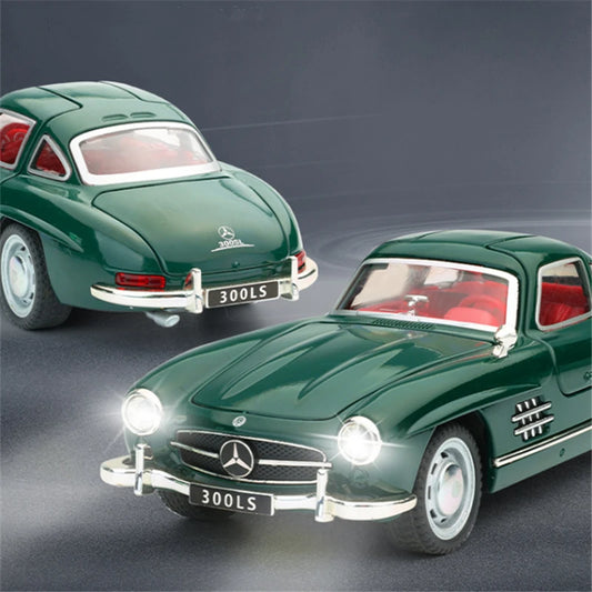 Véhicule Mercedes Benz 300SL, collection (échelle 1/32) classiques métal avec son et lumière..