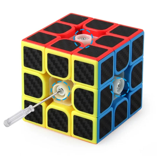 Rubis cube magique en Fibres de carbone 2x2x2/ 3x3x3 /4x4x4 pyramide, biais, mégaminx..