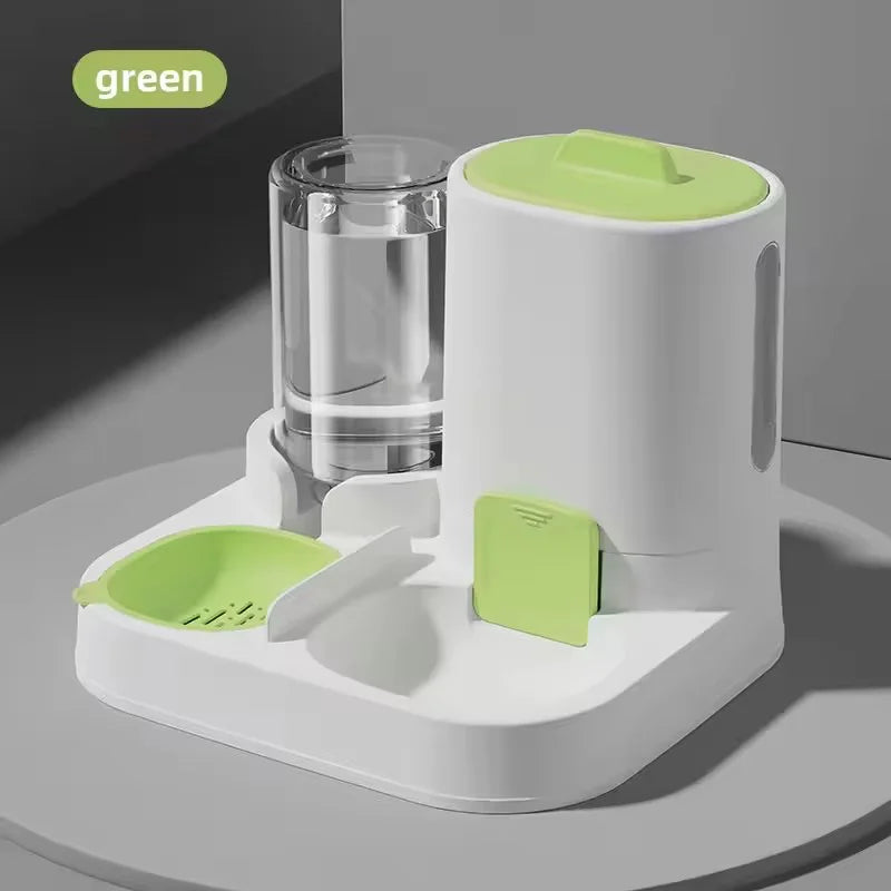 *Distributeur Eau et Nourriture 2 en 1 pour Chat et Chien - Fontaine Automatique 800ml + Mangeoire 1600ml - Bol Double Antidérapant