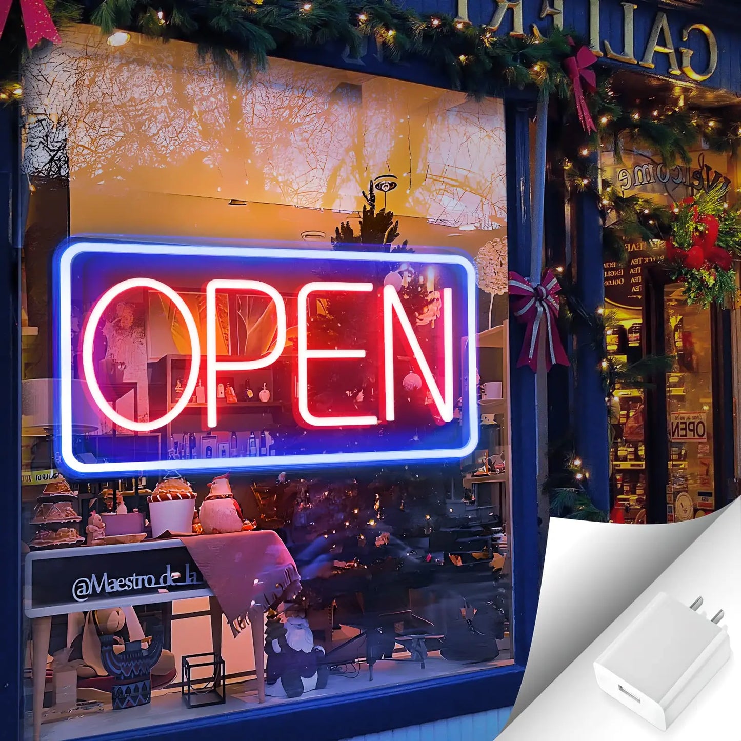 Enseignes rétro vintage néon avec lumière LED brillante, panneau publicitaire à haute visibilité..