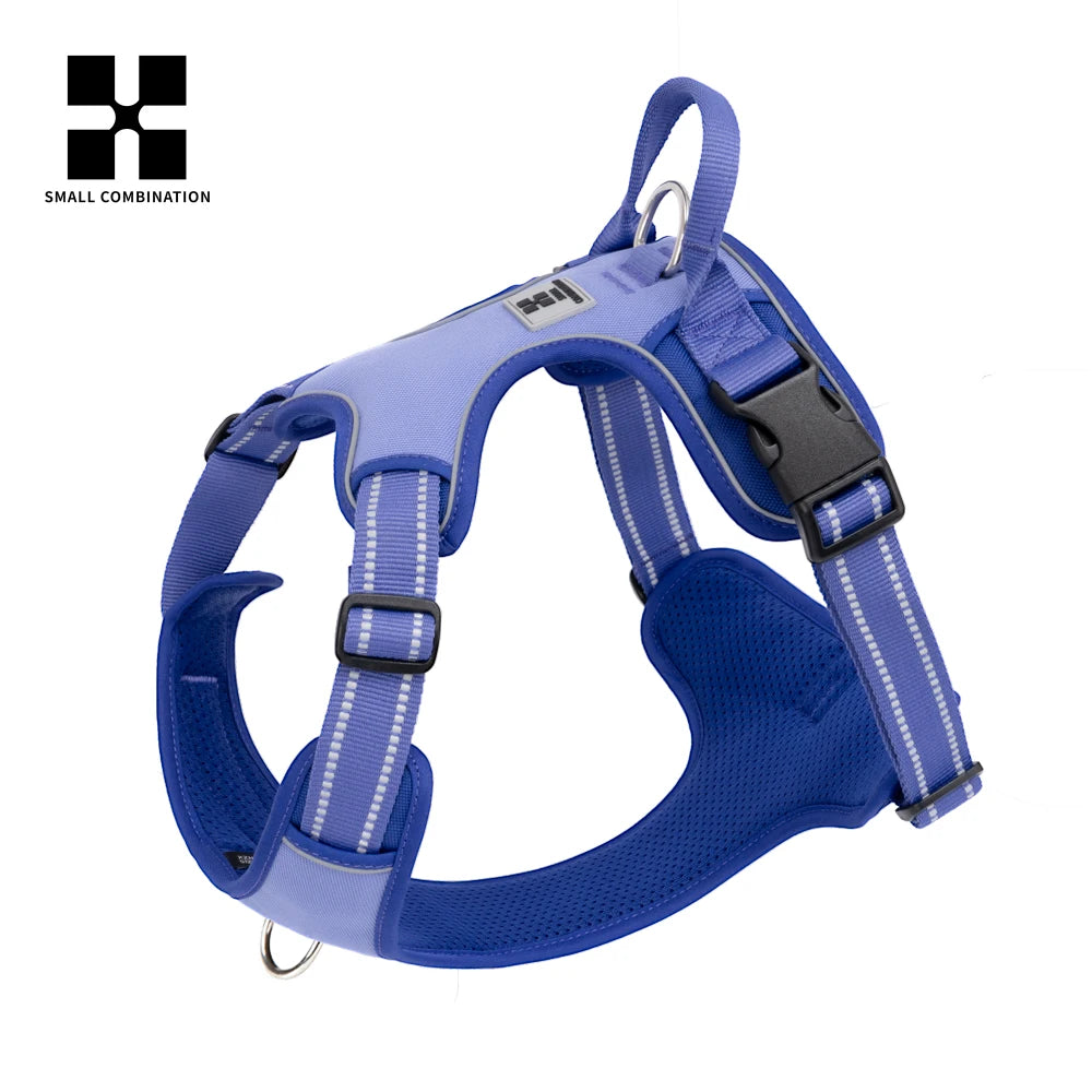 *Harnais pour Chien Réfléchissant Anti-Traction - Gilet Ajustable en Nylon - Attache, sécurisée