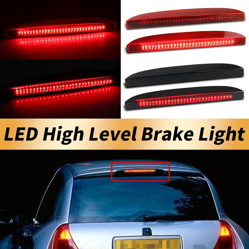 *Feu stop LED - Troisième - Pour Renault Clio II (1998-2005) et Clio III Hayon (2005-2012) - Rouge vif/Rouge fumée - 12V- OEM 7700410753