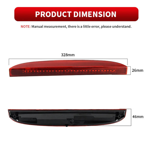 *Feu stop LED - Troisième - Pour Renault Clio II (1998-2005) et Clio III Hayon (2005-2012) - Rouge vif/Rouge fumée - 12V- OEM 7700410753