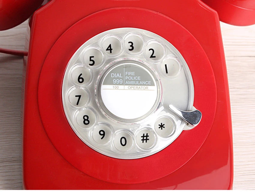 Téléphone fixe filaire de Style Vintage, année 1980, téléphone rétro à cadran rotatif à l'ancienne
