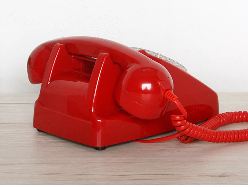 Téléphone fixe filaire de Style Vintage, année 1980, téléphone rétro à cadran rotatif à l'ancienne