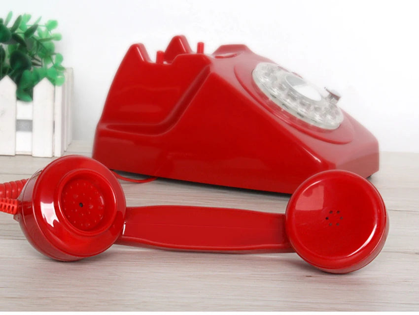 Téléphone fixe filaire de Style Vintage, année 1980, téléphone rétro à cadran rotatif à l'ancienne