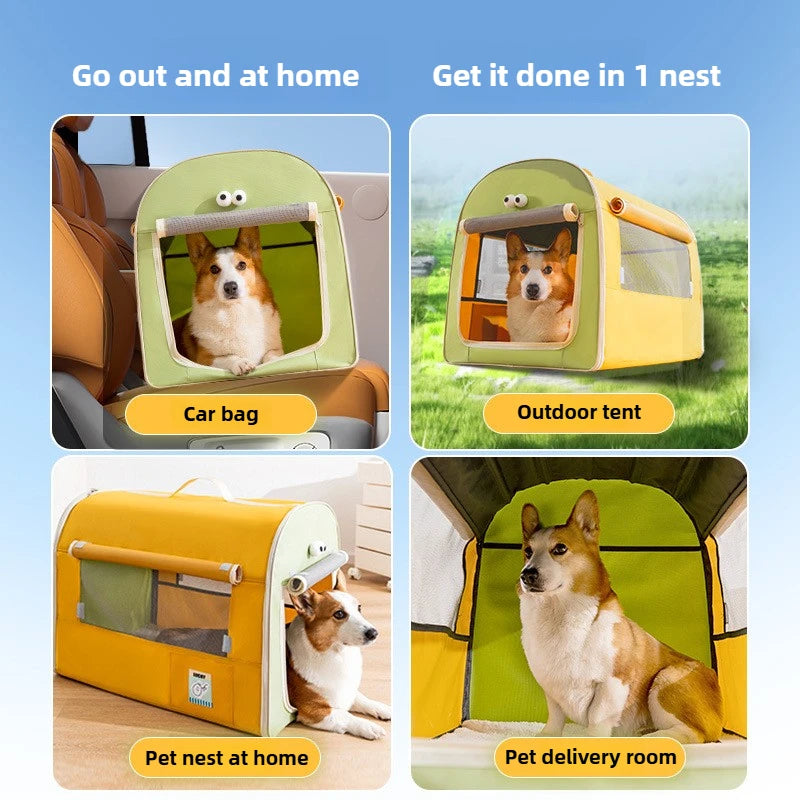 * --Transporteur pour chiens ou chats Pliable - Compatible Auto - Respirant Antidérapant (jusqu'à 25 kg)