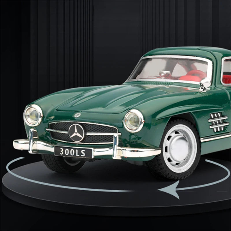 Véhicule Mercedes Benz 300SL, collection (échelle 1/32) classiques métal avec son et lumière..