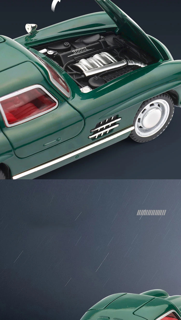 Véhicule Mercedes Benz 300SL, collection (échelle 1/32) classiques métal avec son et lumière..