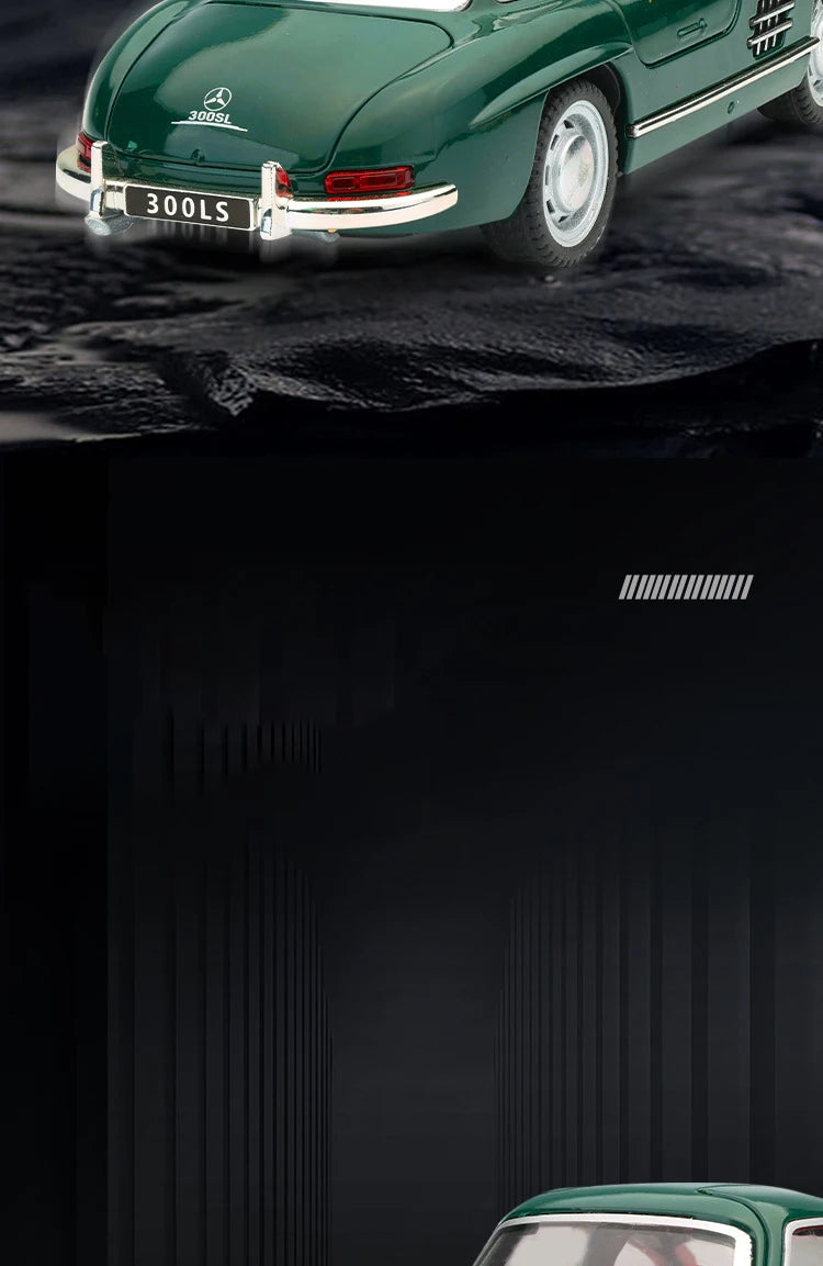 Véhicule Mercedes Benz 300SL, collection (échelle 1/32) classiques métal avec son et lumière..