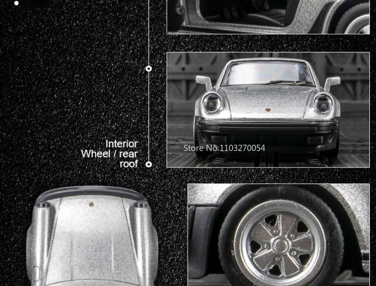 Véhicule Porsche 911 de 1978  (échelle 1/36) de collection en métal moulé avec décoration........
