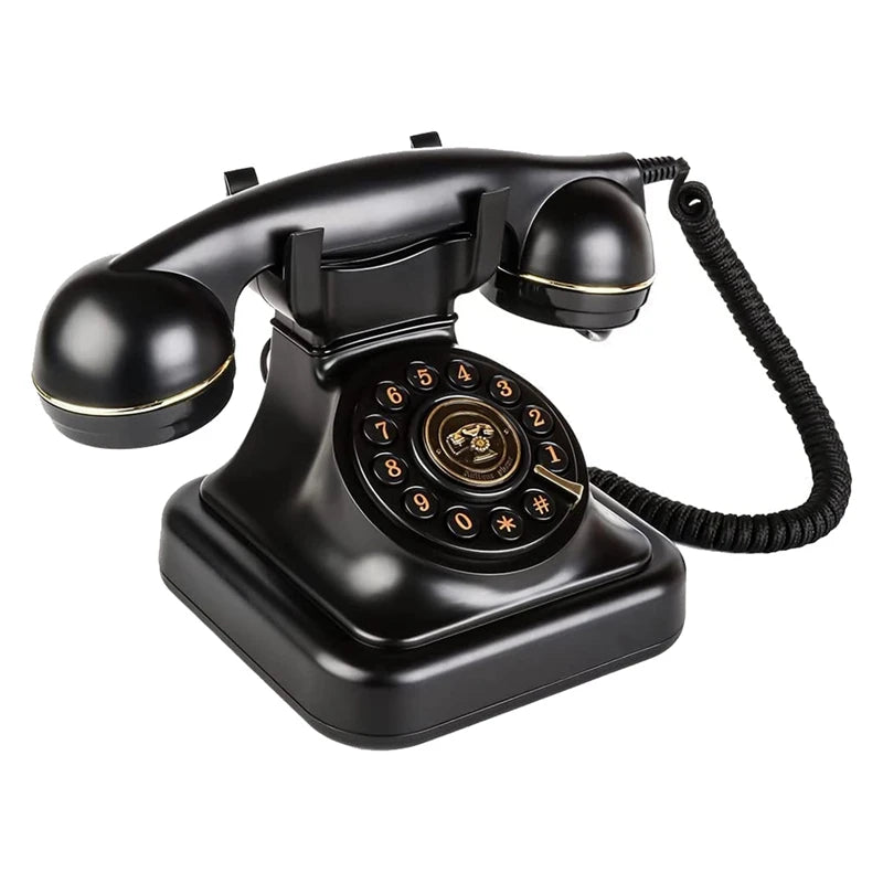 Téléphone fixe rétro, à l'ancienne, vintage, avec sonnerie à cloche en métal classique année 60