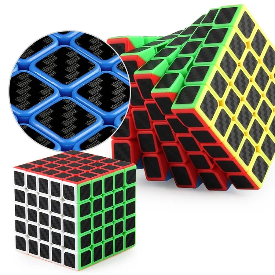 Rubis cube magique en Fibres de carbone  2x2x2/ 3x3x3 /4x4x4 pyramide, biais, mégaminx..