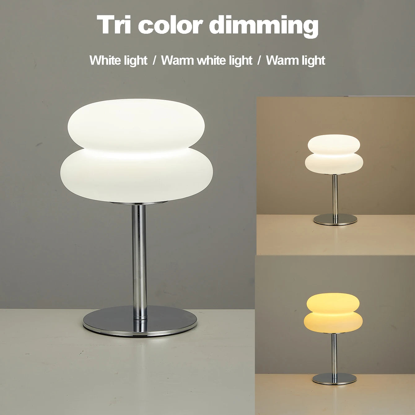 *Lampe de Chevet Rétro Fonctionne via port USB - Lampe de Table Tactile à Intensité Variable à 9 Niveaux - Éclairage LED- Dispo en 3 coloris