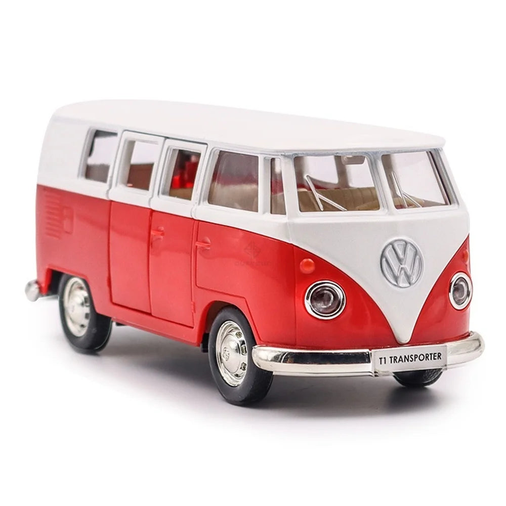 Véhicule Volkswagen Combi de collection rétro vintage miniatures (échelle : 1/36) métallique....
