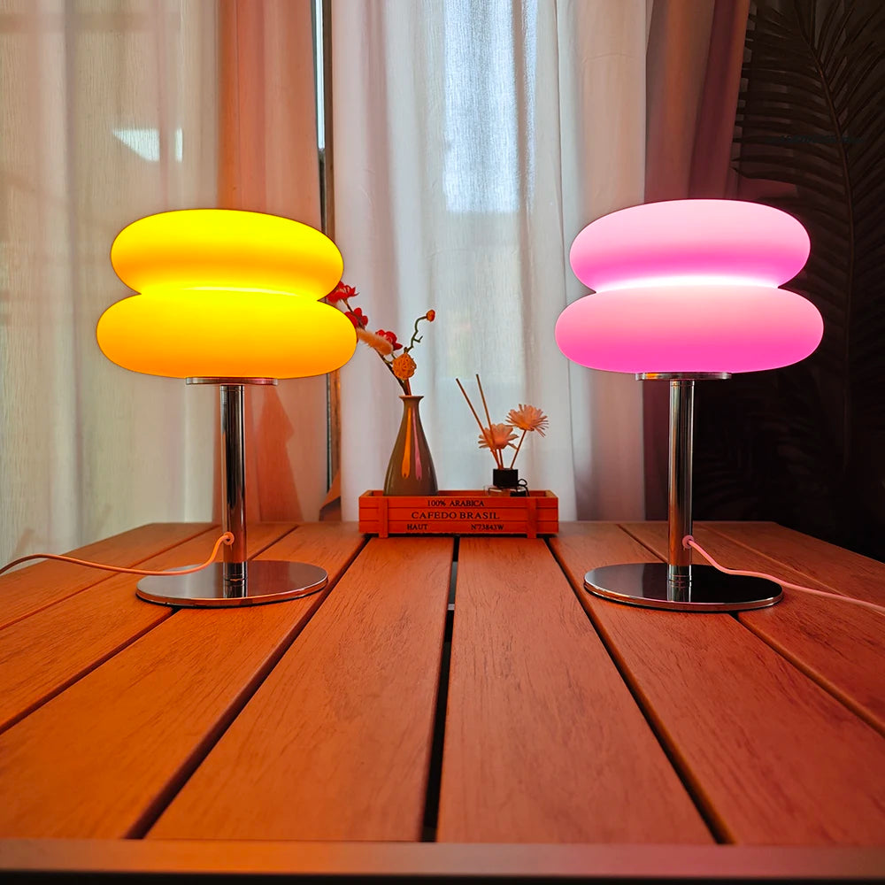 *Lampe de Chevet Rétro Fonctionne via port USB - Lampe de Table Tactile à Intensité Variable à 9 Niveaux - Éclairage LED- Dispo en 3 coloris