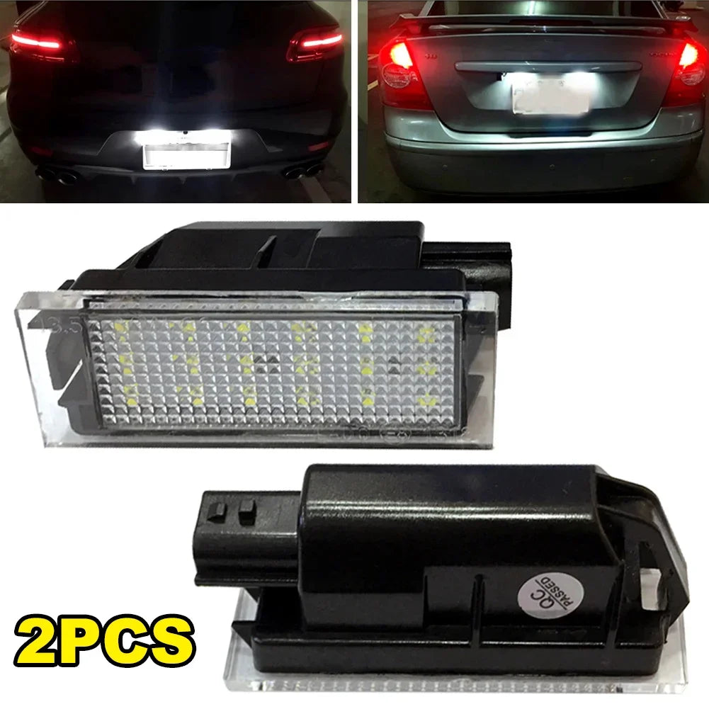 *Éclairage LED Plaque d'Immatriculation pour Renault (Megane 2/3/4, Clio 3/4, Laguna 2/3, Espace 4/5, Twingo, Master, Vel Satis) - 18 LED Blanc 6500K - 12V 3W - Lot de 1 ou 2 pièces