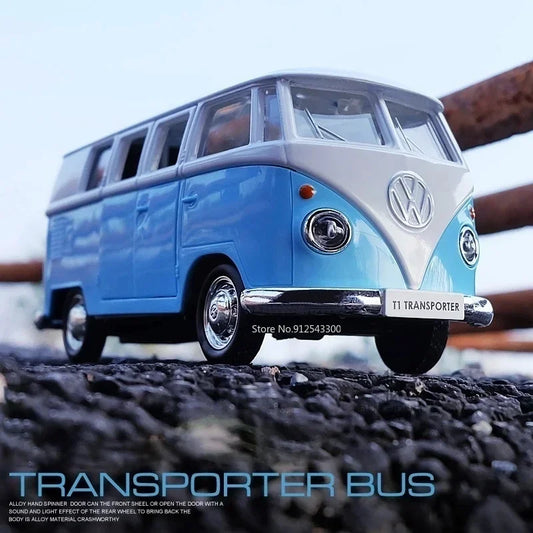 Véhicule Volkswagen Combi de collection rétro vintage miniatures (échelle : 1/36) métallique....