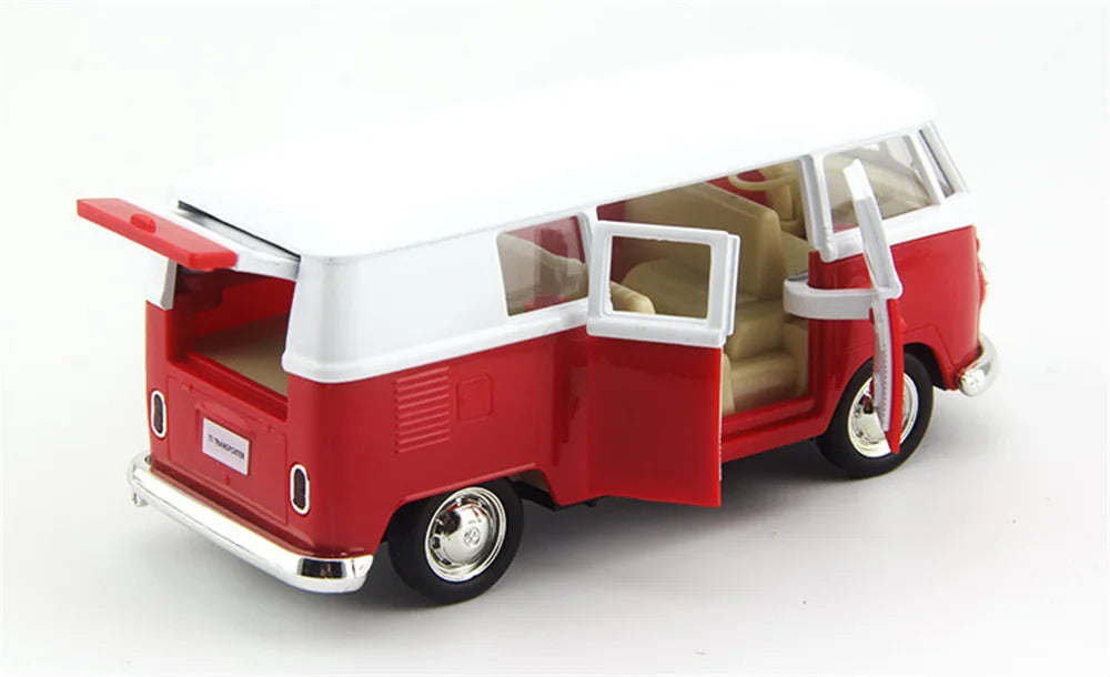 Véhicule Volkswagen Combi de collection rétro vintage miniatures (échelle : 1/36) métallique....