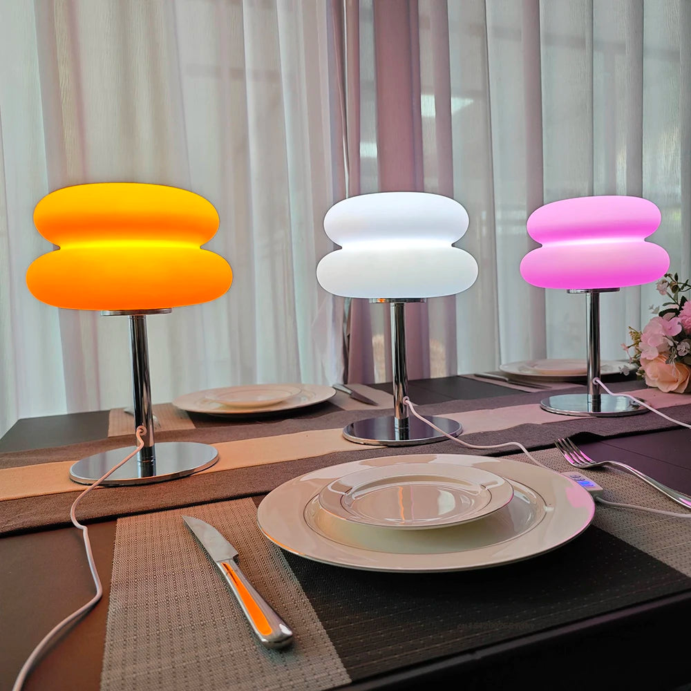 *Lampe de Chevet Rétro Fonctionne via port USB - Lampe de Table Tactile à Intensité Variable à 9 Niveaux - Éclairage LED- Dispo en 3 coloris