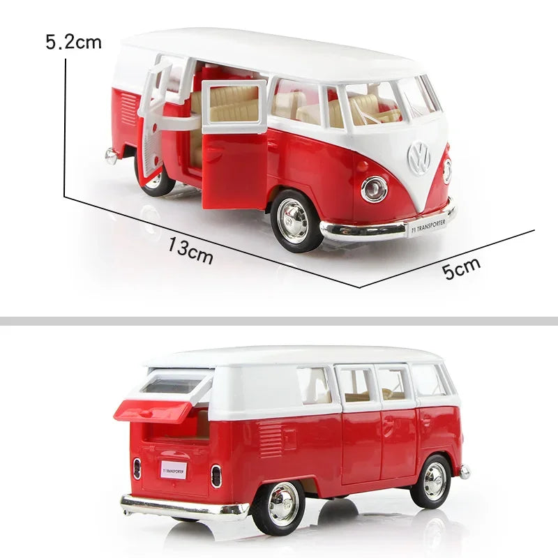 Véhicule Volkswagen Combi de collection rétro vintage miniatures (échelle : 1/36) métallique....