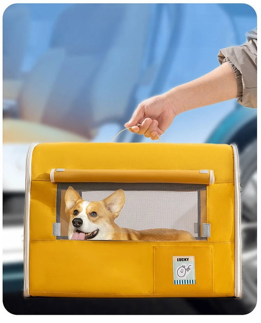 * --Transporteur pour chiens ou chats Pliable - Compatible Auto - Respirant Antidérapant (jusqu'à 25 kg)