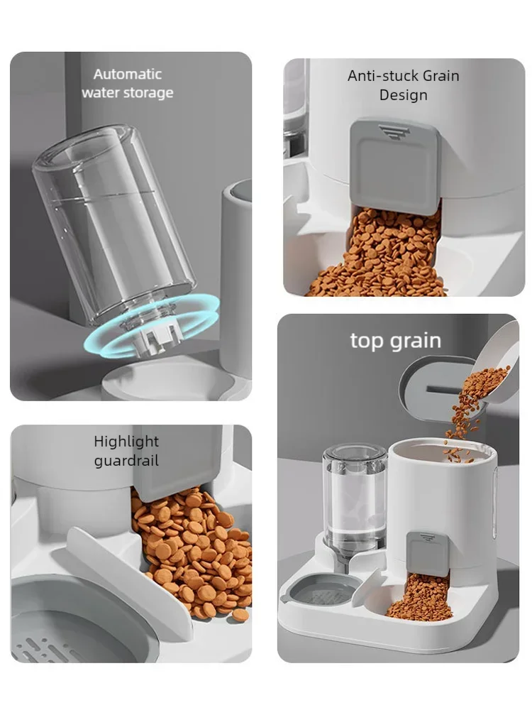 *Distributeur Eau et Nourriture 2 en 1 pour Chat et Chien - Fontaine Automatique 800ml + Mangeoire 1600ml - Bol Double Antidérapant