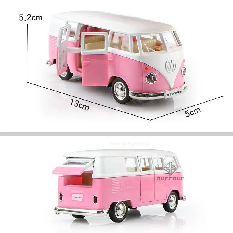 Véhicule Volkswagen Combi de collection rétro vintage miniatures (échelle : 1/36) métallique....