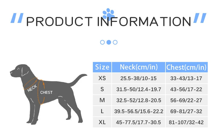 *Harnais pour Chien Réfléchissant Anti-Traction - Gilet Ajustable en Nylon  - Attache, sécurisée