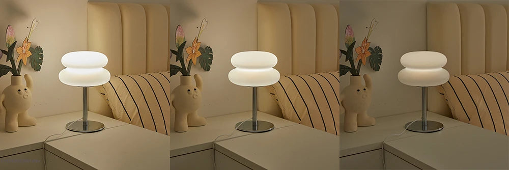 *Lampe de Chevet Rétro Fonctionne via port USB - Lampe de Table Tactile à Intensité Variable à 9 Niveaux - Éclairage LED- Dispo en 3 coloris