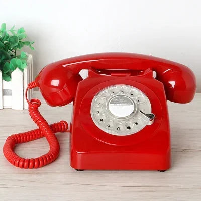 Téléphone fixe filaire de Style Vintage, année 1980, téléphone rétro à cadran rotatif à l'ancienne