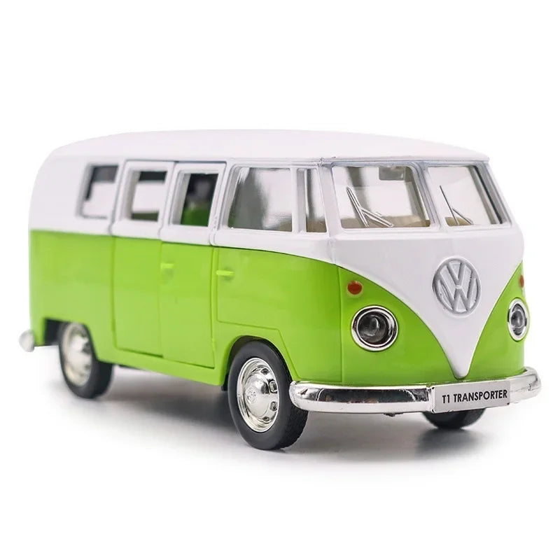 Véhicule Volkswagen Combi de collection rétro vintage miniatures (échelle : 1/36) métallique....
