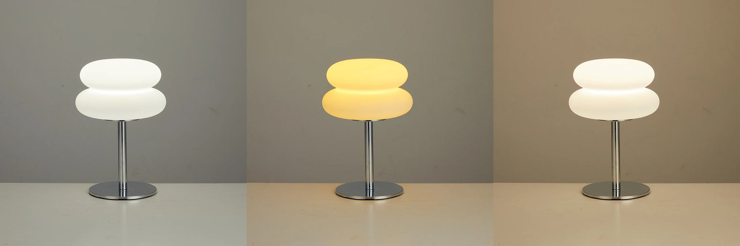 *Lampe de Chevet Rétro Fonctionne via port USB - Lampe de Table Tactile à Intensité Variable à 9 Niveaux - Éclairage LED- Dispo en 3 coloris