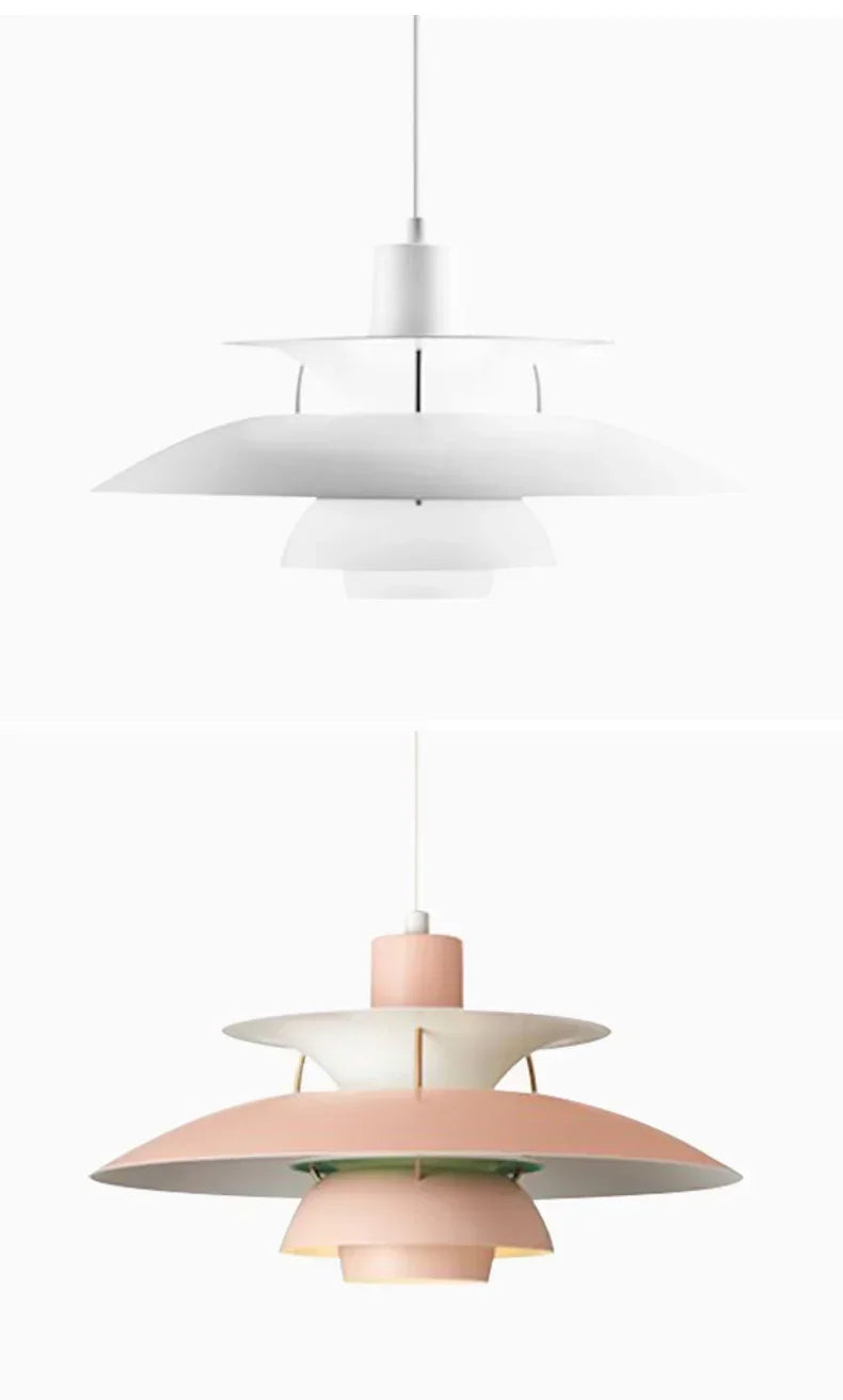 Lustre Parapluie 40cm  Design Danois Modèle blanc et modèle rose