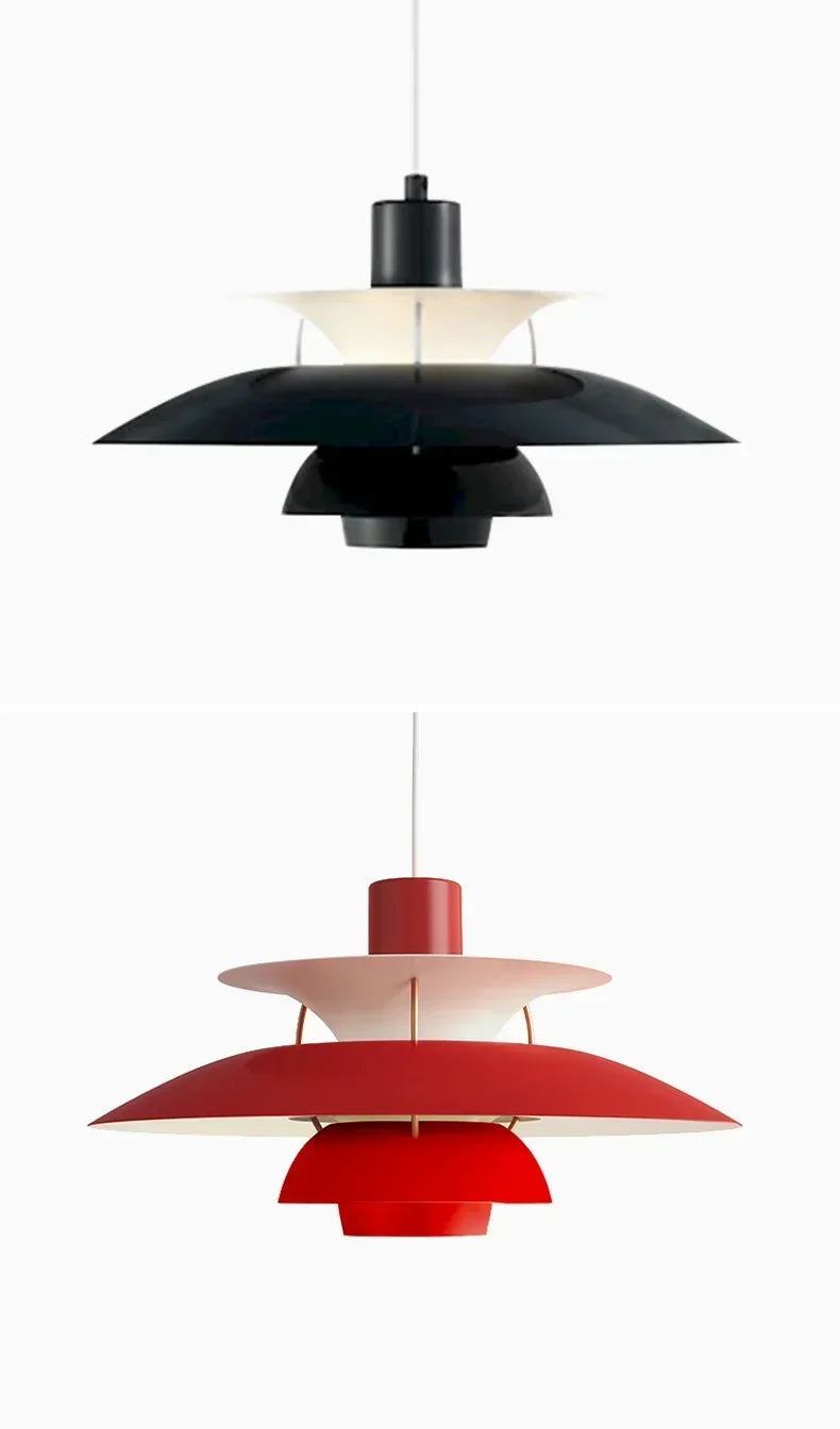 Lustre Parapluie 40cm  Design Danois Modèle noir et modèle rouge