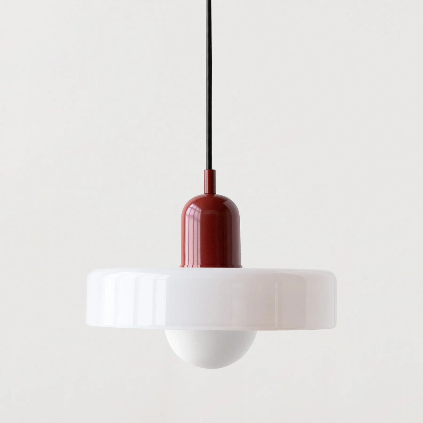 *Lustre Suspension en Verre Nordique Bauhaus - Design Rétro Vintage - Luminaire Décoratif pour Salon Chambre Bar Café - Compatible LED E27