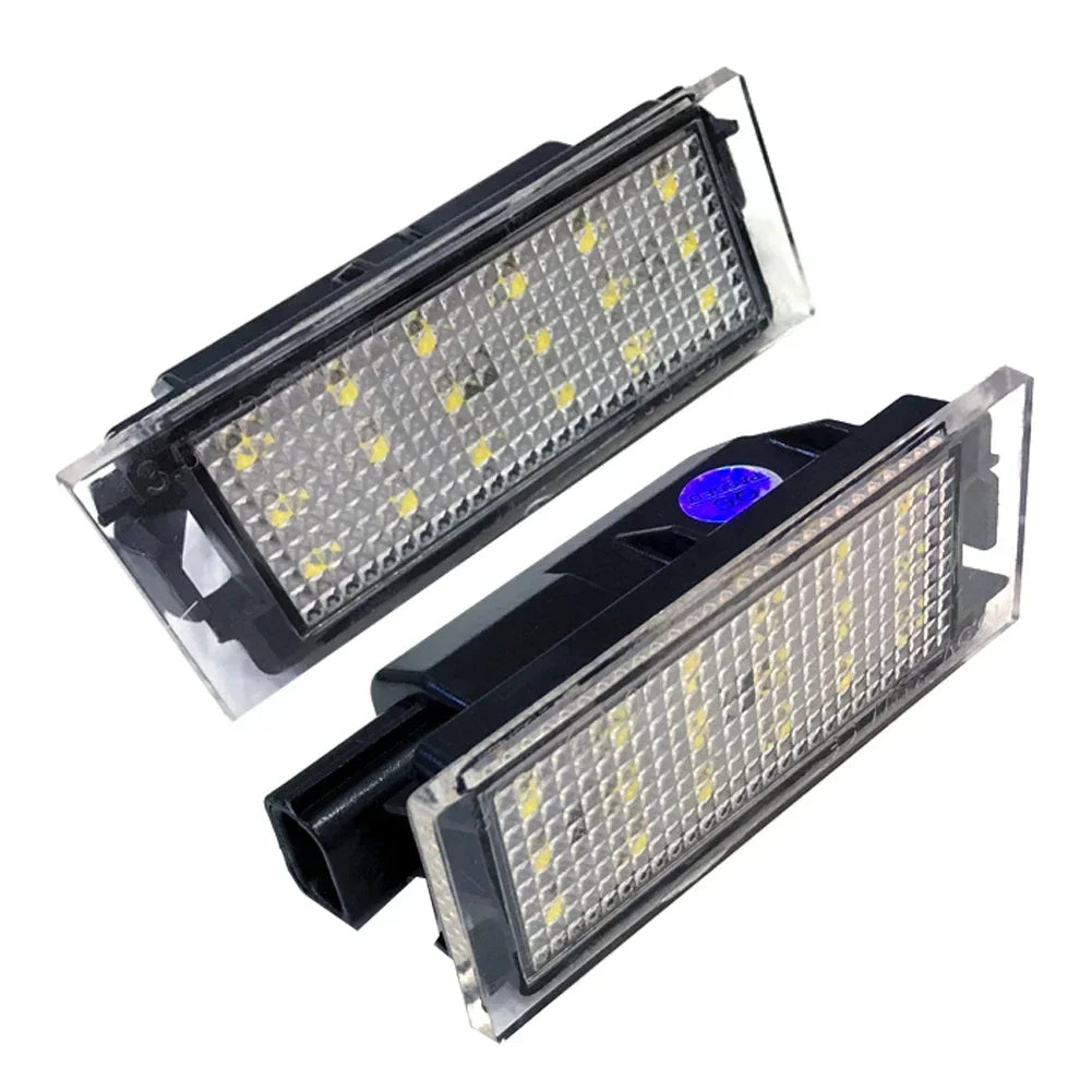 *Éclairage LED Plaque d'Immatriculation pour Renault (Megane 2/3/4, Clio 3/4, Laguna 2/3, Espace 4/5, Twingo, Master, Vel Satis) - 18 LED Blanc 6500K - 12V 3W - Lot de 1 ou 2 pièces