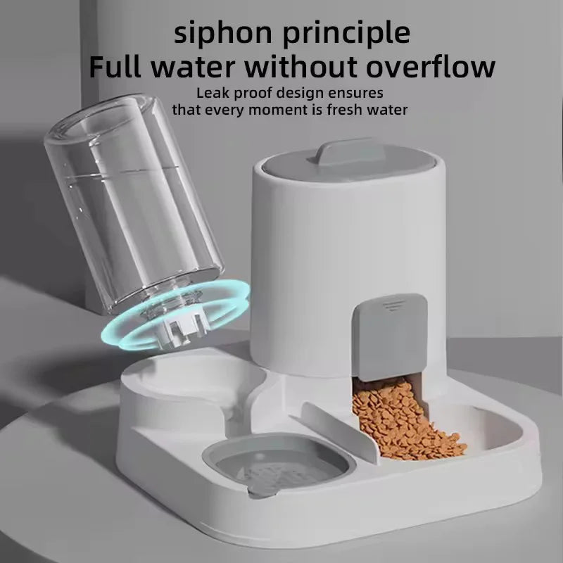 *Distributeur Eau et Nourriture 2 en 1 pour Chat et Chien - Fontaine Automatique 800ml + Mangeoire 1600ml - Bol Double Antidérapant