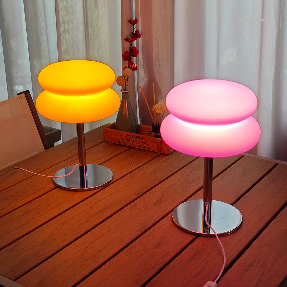 *Lampe de Chevet Rétro Fonctionne via port USB - Lampe de Table Tactile à Intensité Variable à 9 Niveaux - Éclairage LED- Dispo en 3 coloris