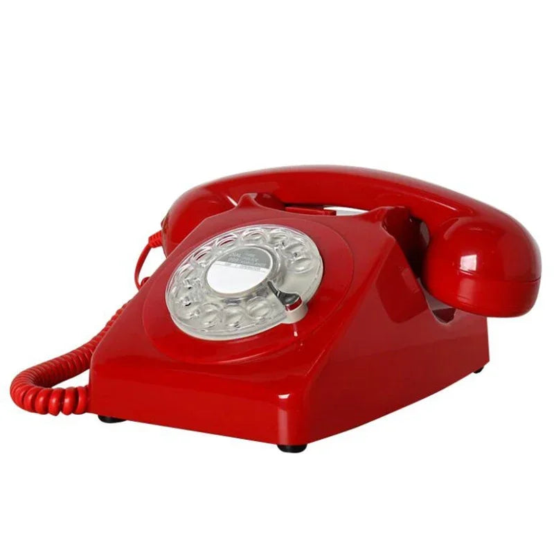 Téléphone fixe filaire de Style Vintage, année 1980, téléphone rétro à cadran rotatif à l'ancienne