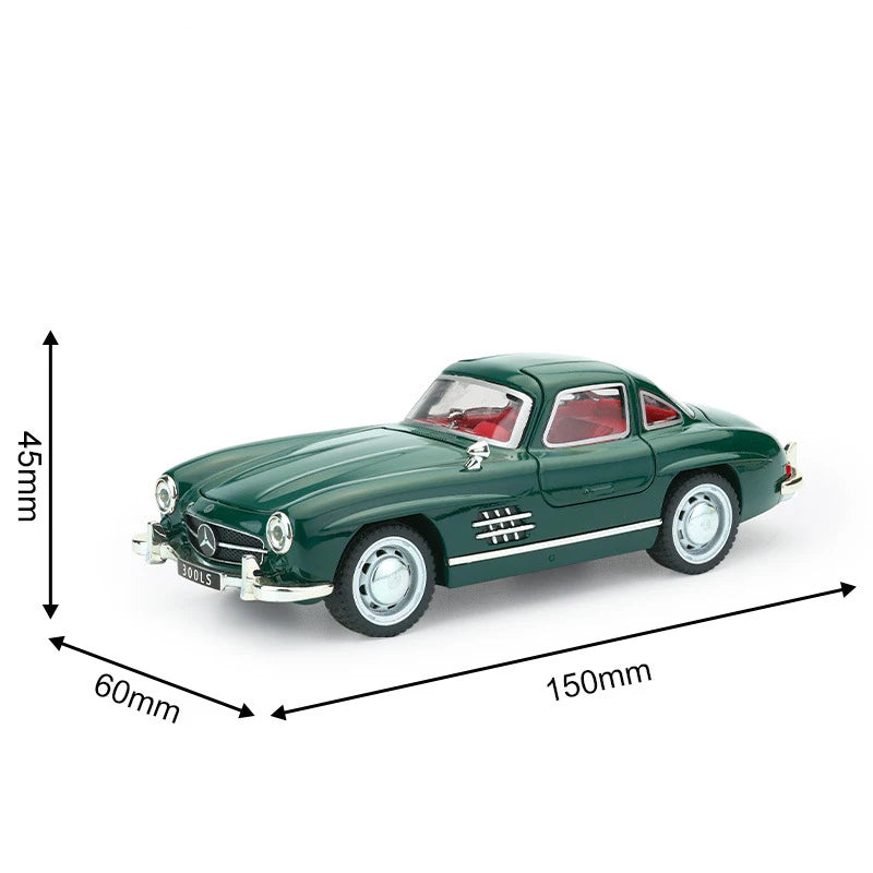 Véhicule Mercedes Benz 300SL, collection (échelle 1/32) classiques métal avec son et lumière..