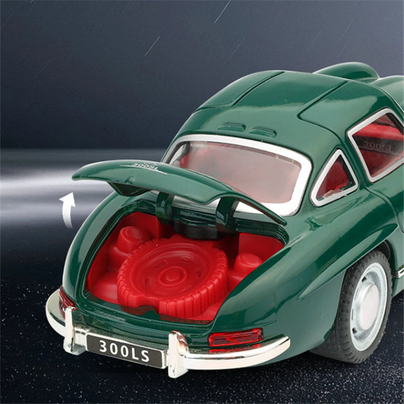 Véhicule Mercedes Benz 300SL, collection (échelle 1/32) classiques métal avec son et lumière..