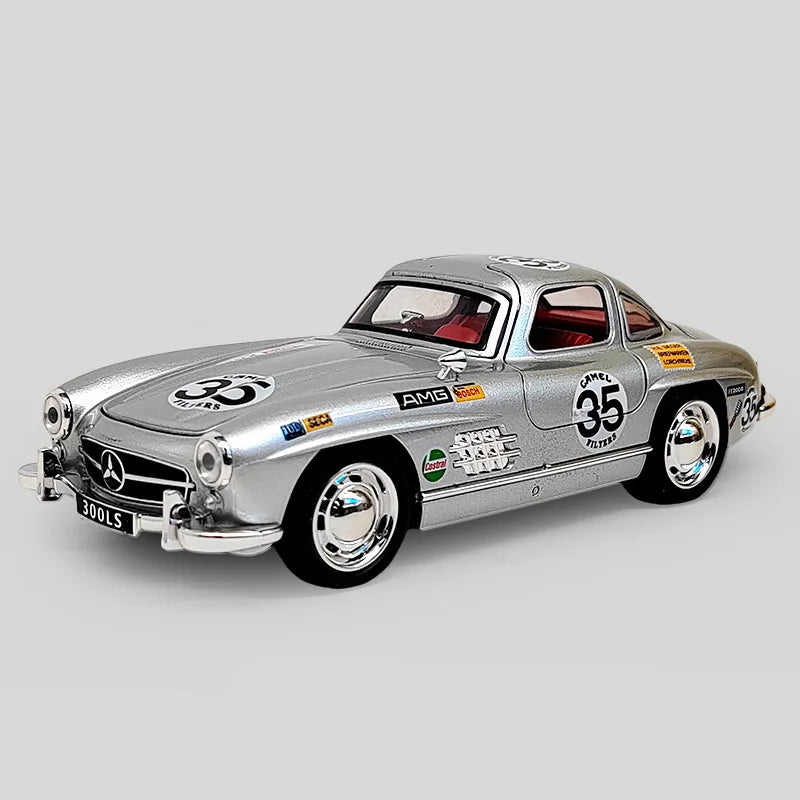 Véhicule Mercedes Benz 300SL, collection (échelle 1/32) classiques métal avec son et lumière..