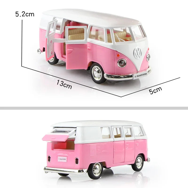 Véhicule Volkswagen Combi de collection rétro vintage miniatures (échelle : 1/36) métallique....