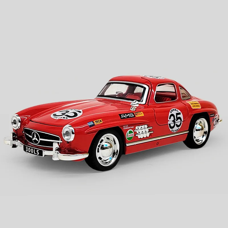 Véhicule Mercedes Benz 300SL, collection (échelle 1/32) classiques métal avec son et lumière..