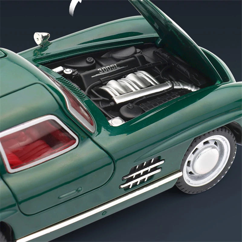 Véhicule Mercedes Benz 300SL, collection (échelle 1/32) classiques métal avec son et lumière..