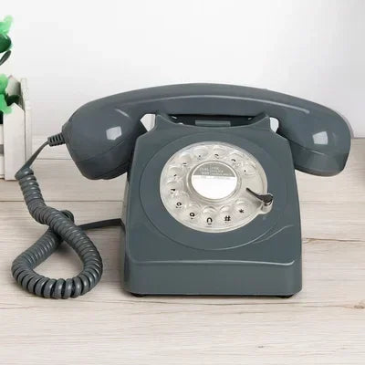 Téléphone fixe filaire de Style Vintage, année 1980, téléphone rétro à cadran rotatif à l'ancienne