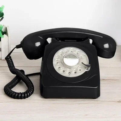 Téléphone fixe filaire de Style Vintage, année 1980, téléphone rétro à cadran rotatif à l'ancienne
