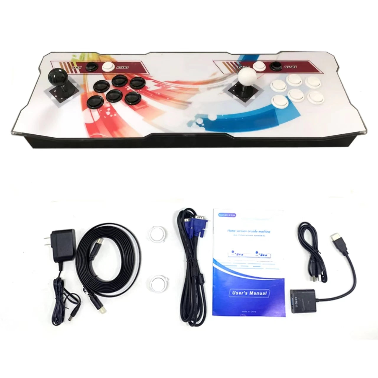 Console de jeu rétro, 7000 jeux vidéo d'arcade intégrés, double Joystick, Pour jouer à 2 ou seul