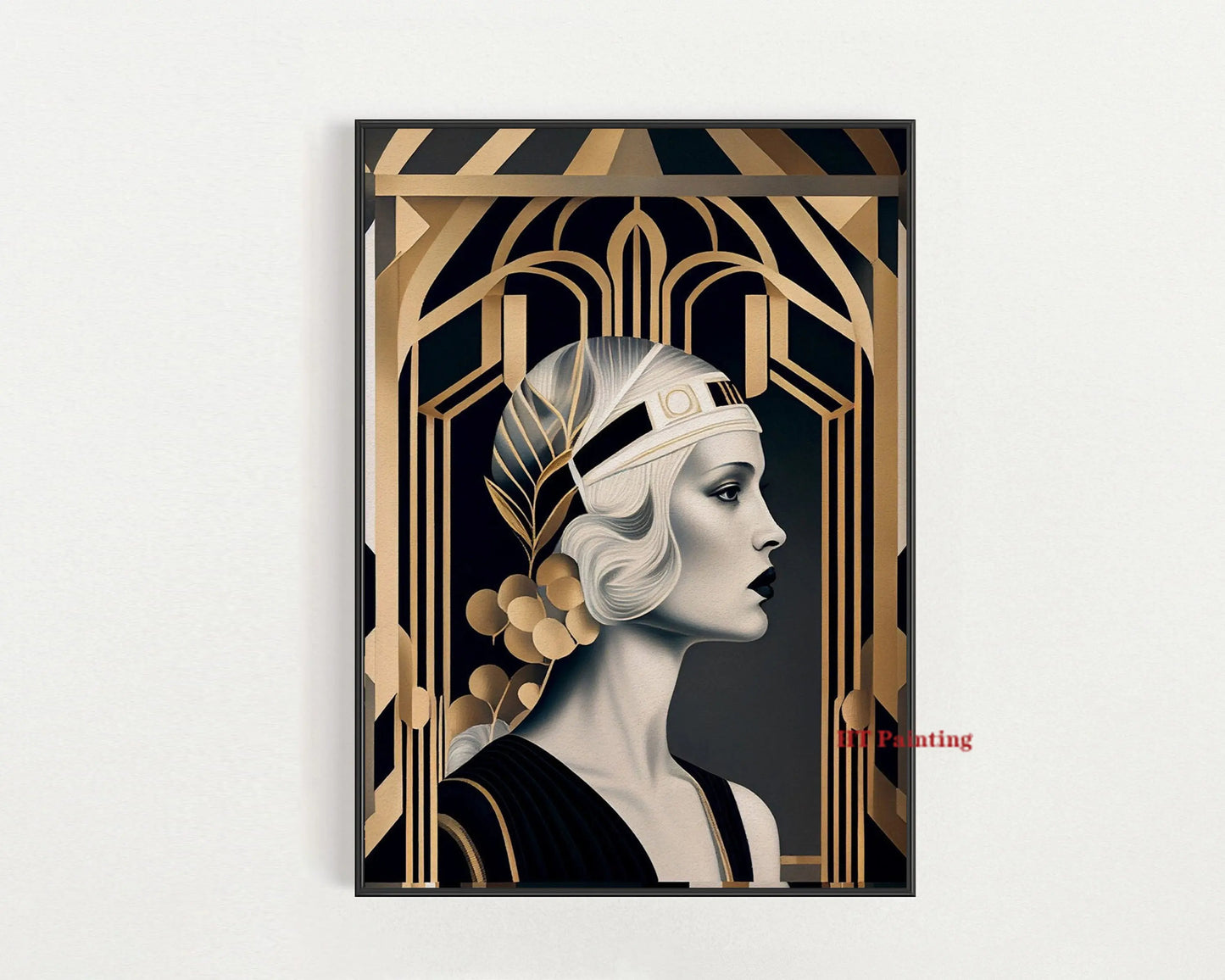 Toiles rétro, peinture au pistolet, art déco 1920, plusieurs dimensions, style Great Gatsby Party..